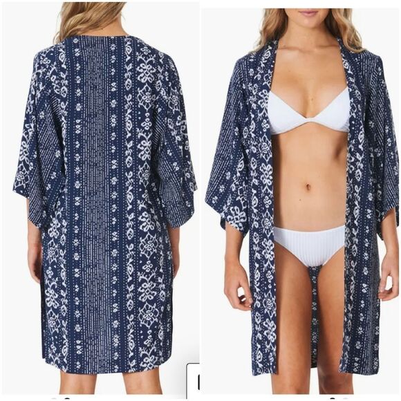 Rip Curl Surf Shack Open Front Kimono Cover-Up Sz XL - Picture 1 of 11